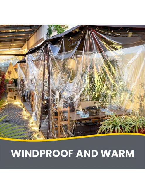 Egy darab átlátszó vízálló ponyva