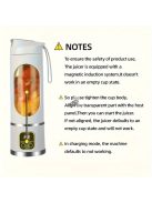 Hordozható USB-vel Tölthető Turmixgép és Gyümölcscentrifuga