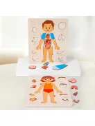 Testfelépítése ismertető fa kirakó