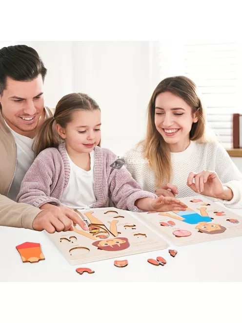 Testfelépítése ismertető fa kirakó