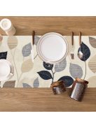 Elegáns levélmintás, 100% poliészter szőtt négyzet alakú asztaldísz