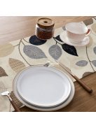 Elegáns levélmintás, 100% poliészter szőtt négyzet alakú asztaldísz