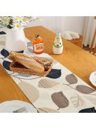 Elegáns levélmintás, 100% poliészter szőtt négyzet alakú asztaldísz