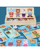 Interaktív Fa Medve Öltöztetős Puzzle