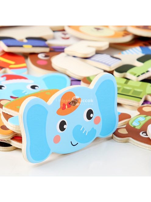 Interaktív Fa Medve Öltöztetős Puzzle