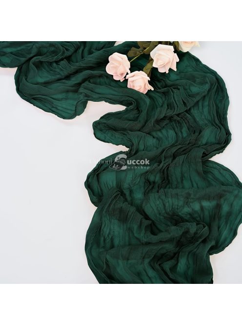 Luxus Smaragdzöld Sajtkendő Asztalfutó