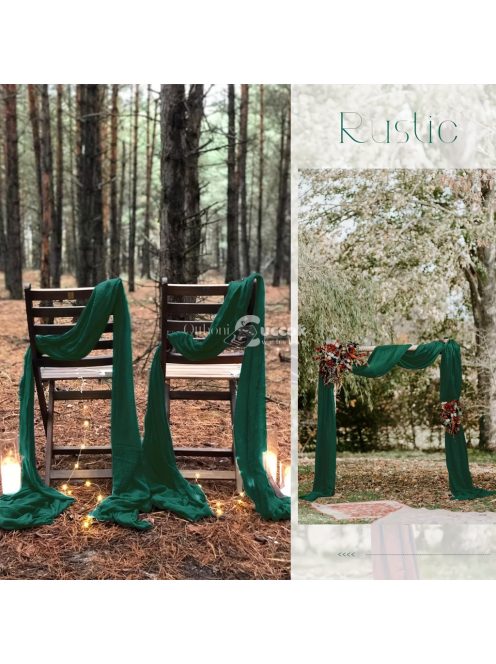 Luxus Smaragdzöld Sajtkendő Asztalfutó