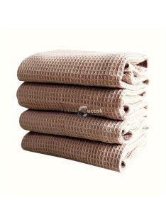   4db Gofri Szövésű Konyharuha, 34.8cm Négyzet - Ultra Nedvszívó Pamut Konyharuha