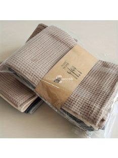   4db Gofri Szövésű Konyharuha, 34.8cm Négyzet - Ultra Nedvszívó Pamut Konyharuha