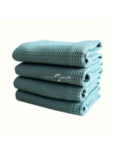   4db Gofri Szövésű Konyharuha, 34.8cm Négyzet - Ultra Nedvszívó Pamut Konyharuha