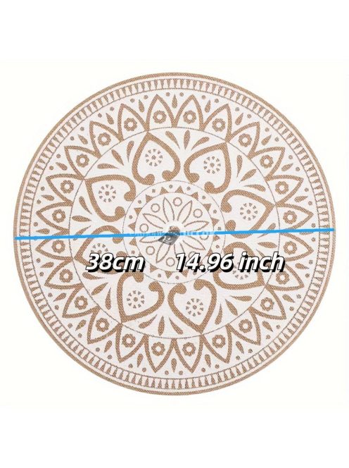 4db Bohém Juta Tányér alátét szett