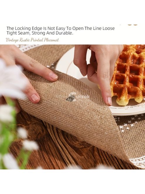 4db Bohém Juta Tányér alátét szett