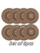 4db Bohém Juta Tányér alátét szett