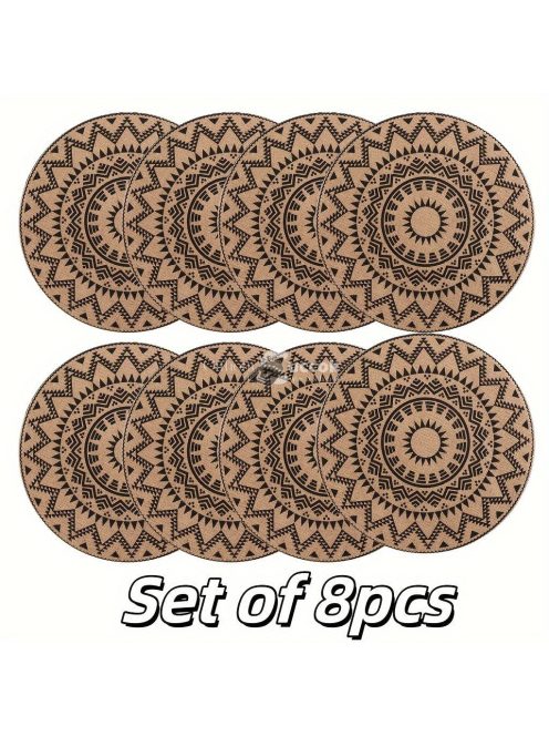 4db Bohém Juta Tányér alátét szett