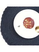 4 darabos fekete csúszásmentes kerek szőtt alátét készlet