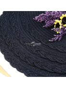 4 darabos fekete csúszásmentes kerek szőtt alátét készlet