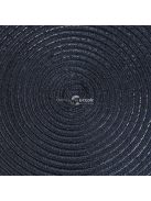 4 darabos fekete csúszásmentes kerek szőtt alátét készlet