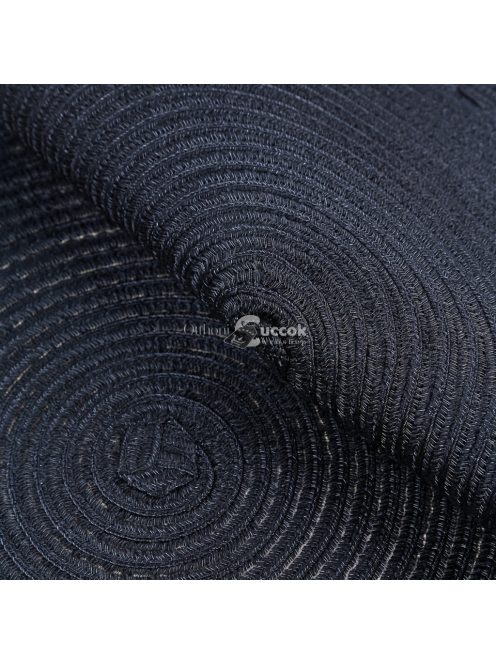 4 darabos fekete csúszásmentes kerek szőtt alátét készlet