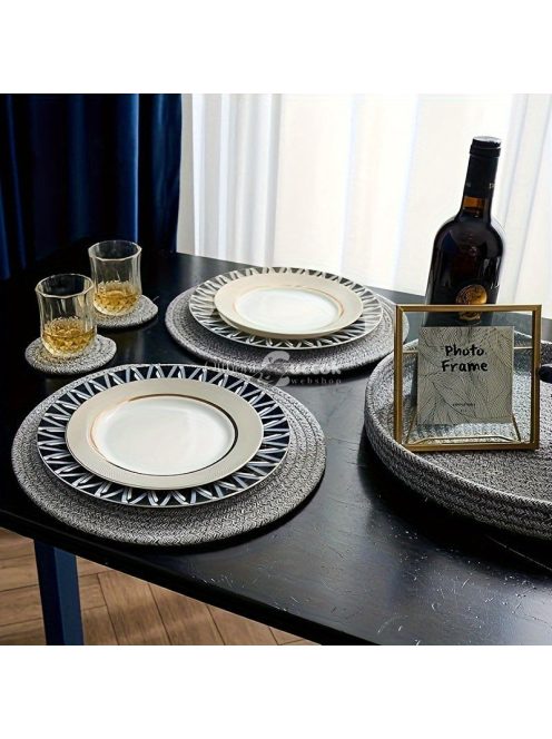 9db fonott kötél kerek alátét