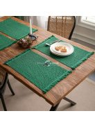 1 db Amerikai karácsonyi témájú szőtt bojtos asztali alátét