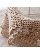 Kézzel készített horgolt ovális asztali alátétek csipkés széllel