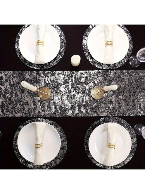 12db Ezüst-arany színű Eldobható Tányéralátét