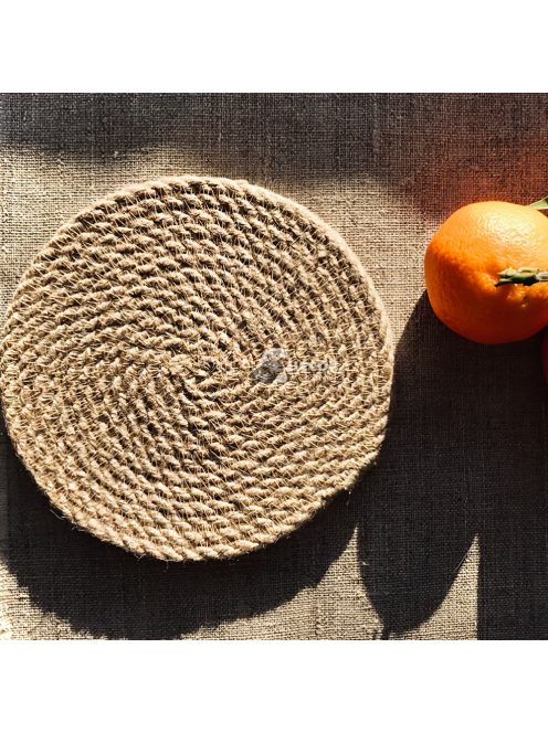 6db Kézzel szőtt juta poháralátét
