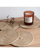 6db Kézzel szőtt juta poháralátét