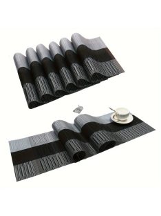   7 db-os európai stílusú PVC asztalterítő szett, csúszásmentes, hőálló étkező alátét