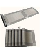 7 db-os európai stílusú PVC asztalterítő szett, csúszásmentes, hőálló étkező alátét