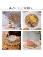 6 darabos Kerek Kukoricahéj Asztali Alátétek Készlet