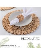 6 darabos Kerek Kukoricahéj Asztali Alátétek Készlet