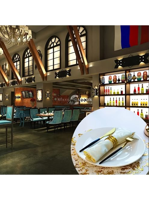 12 darabos készlet eldobható arany színű asztali alátét