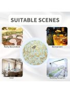 12db Fekete-Arany Fólia Tányéralátét