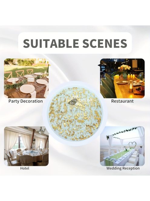 12db Fekete-Arany Fólia Tányéralátét