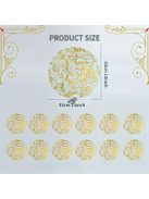 12db Fekete-Arany Fólia Tányéralátét