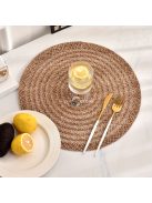 4 darabos Csúszásmentes Kerek Fonott Poháralátét Készlet