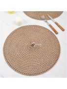 4 darabos Csúszásmentes Kerek Fonott Poháralátét Készlet