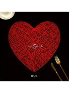 Valentin-napi, szív alakú tányér alátét