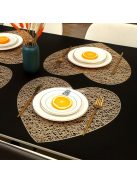 Valentin-napi, szív alakú tányér alátét