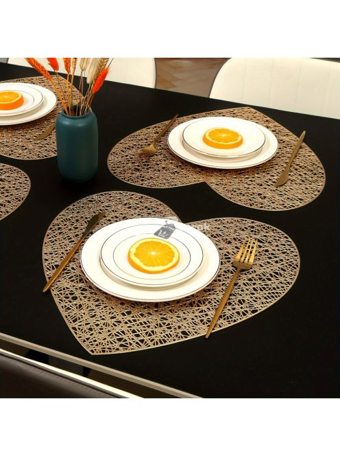 Valentin-napi, szív alakú tányér alátét