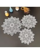 Elegáns európai csipke kerek alátétek és tálaló