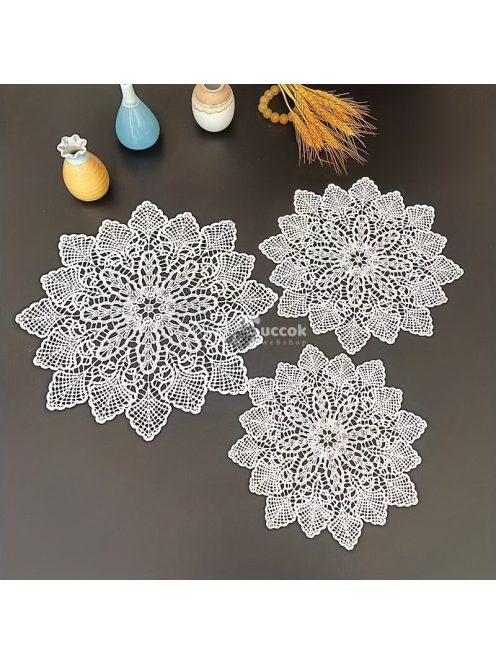 Elegáns európai csipke kerek alátétek és tálaló