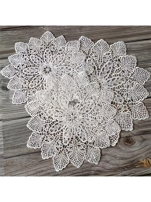 Elegáns európai csipke kerek alátétek és tálaló
