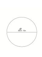 4db Elegáns Kerek PP Papír Tányéralátétek Bojt Részlettel