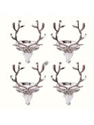 Elegáns arany szarvasfej Szalvétagyűrű