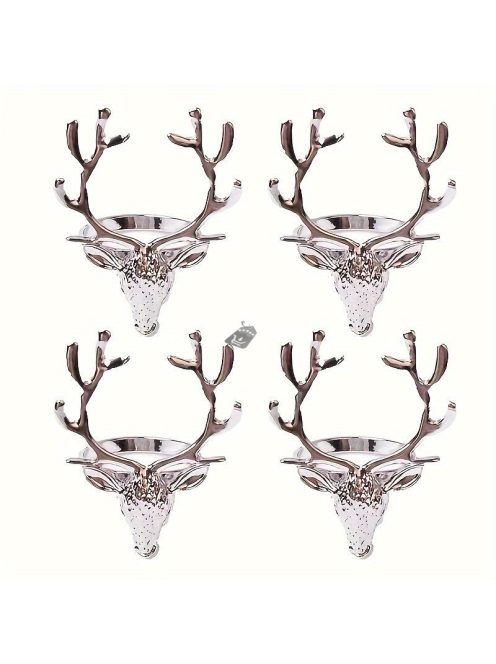 Elegáns arany szarvasfej Szalvétagyűrű