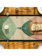 Szövött len asztali futó