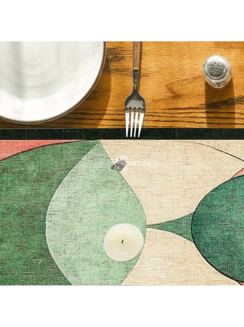 Szövött len asztali futó