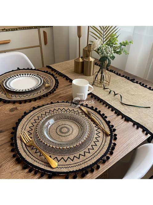 Rusztikus Vászon Asztalfutó